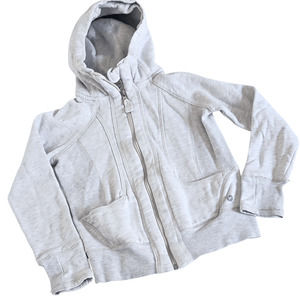 Girls  Gray Thumb Hole Hoodie Hooded Jacket sz 7/8